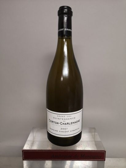  1 bouteille CORTON CHARLEMAGNE Grand Cru "Quintessence" - Domaine Vincent GIRARDIN...