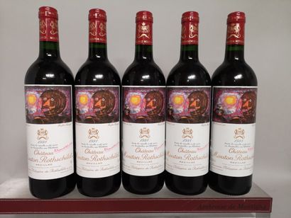 5 bouteilles Château MOUTON ROTHSCHILD -...