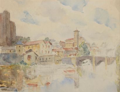 André NIVARD (1880-1969) André NIVARD (1880-1969)

Clisson, bridge over the Sèvre

Watercolor...