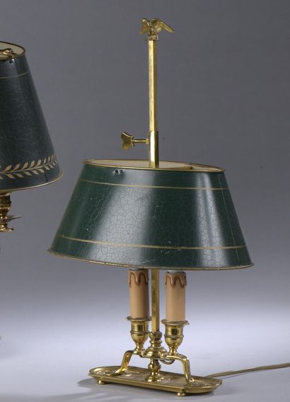 PETITE LAMPE BOUILLOTTE de style Empire Empire style LAMP with two lights

Shade...