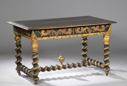 TABLE DE TRAVAIL en bois peint, XVIIIe siècle