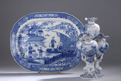 PLAT EN FAIENCE FINE anglaise, XIXe s. PLAT EN FAIENCE FINE anglaise, XIXe s.

A...