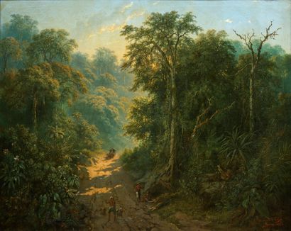  Raden SALEH (Terboyo près de Semarang, Java, ca. 1811- Bogor, Java, 1880)
Vue du...