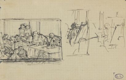 null 
Léon LHERMITTE (1844-1925)




Scène de tribunal et scène d'atelier




Deux...