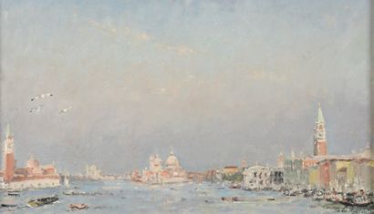 null 
André HAMBOURG (1909-1999)




Venice, view of the Gabrielli, June 1989




Oil...