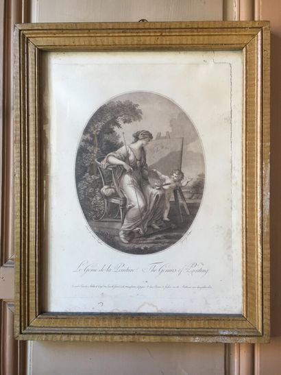 null D'après Angelica KAUFFMAN (1741-1807)

Le Génie de la peinture 

Gravure.

D....