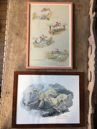 null Yvan BENOIST-GIRONIERE (1930)

Dogs

Watercolor.

Signed lower right.

28 x...