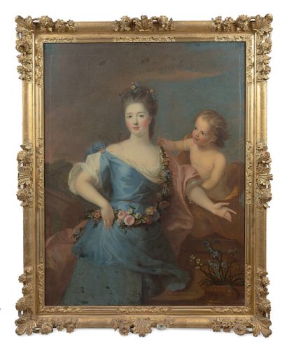  Attribué à Pierre GOBERT (1662-1744) 
Portrait dit de Mademoiselle de Sery 
Toile....