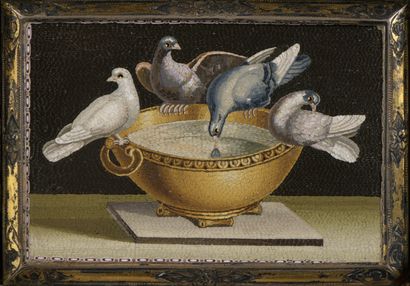 null ITALIAN SCHOOL, circa 1790-1800

The doves, after the mosaic kept in the Pinacoteca...