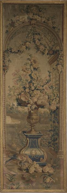 null AUBUSSON, 18th century

Suite of two fine tapestries of between two representing...