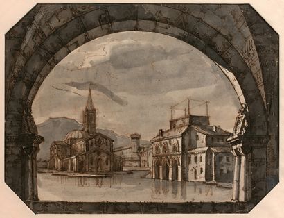 null Attributed to Pietro GONZAGA (Longarone 1751 - St Petersburg 1831)

Architectural...