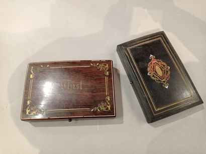 null Two game boxes, second half of the 19th c.

In blackened wood veneer and inlays...