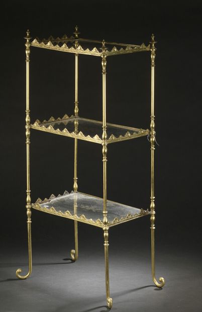null Bronze and cut glass table attributed to L'Escalier de Cristal, circa 1860

With...