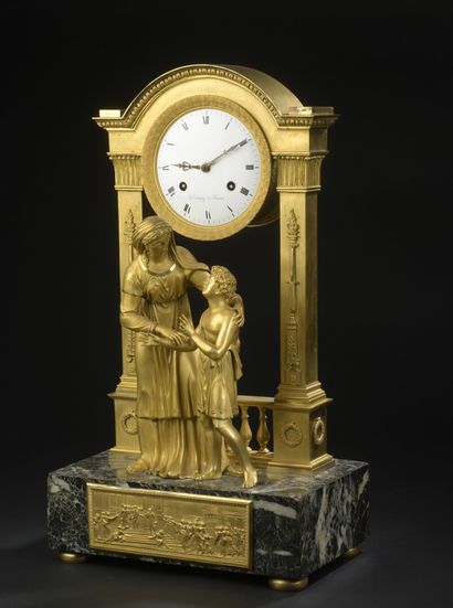 null An Empire period gilt bronze and chased marble clock

Allegory of Education

The...