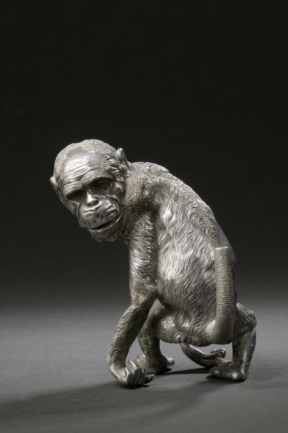 null FABERGÉ

Rare table lighter for cigar in the shape of a monkey in silver 88...