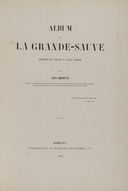 null 
Léo DROUYN (1816-1896)




Album de la Sauve-Majeure




Infolio contenant...