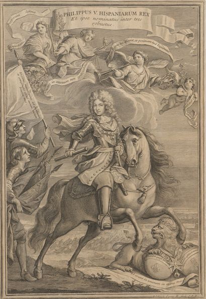 Gérald EDELINCK (1640-1707) 
Philippe V d'Espagne...