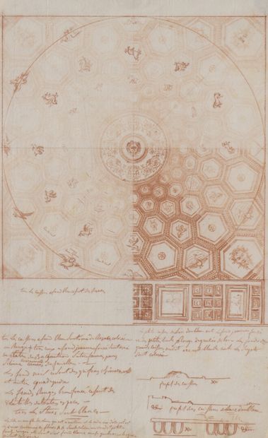 null Attribué à François-Joseph BÉLANGER (1744-1818)

Projet d'une coupole avec caissons...