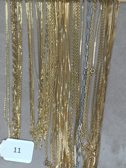null Lot de chaines en or et alliage d'or.

PBT. 167 g