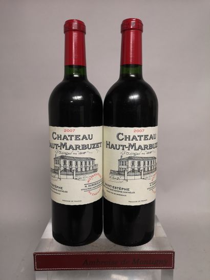 Deux bouteilles Château HAUTMARBUZET- Saint-Estèphe...