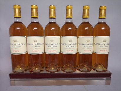 Six bouteilles Château de FARGUES - Sauternes...