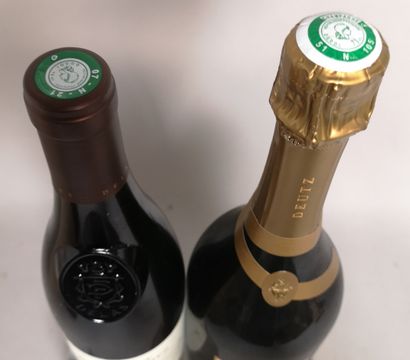 null COFFRET DELAS-DEUTZ de deux bouteilles dont une HERMITAGE - Domaine des TOURETTES...