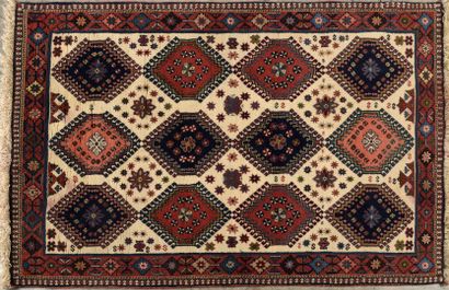 CAUCASUS, 20th century

Woolen carpet decorated...