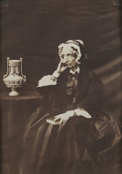  Joseph, viscount VIGIER (1821-1894) 
Portrait of Queen Marie Amélie in exile, near...