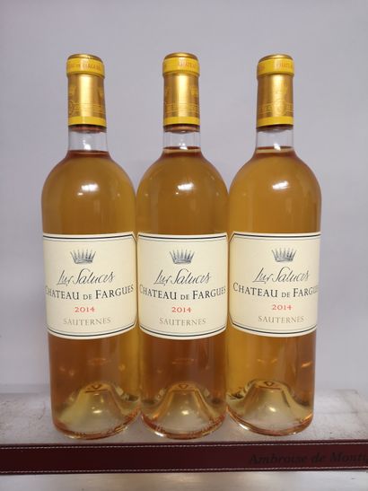 Trois bouteilles Château de FARGUES - Sauternes...