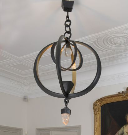 null Hervé VAN DER STRAETEN (born in 1965)

Chandelier Astrolabe in patinated and...