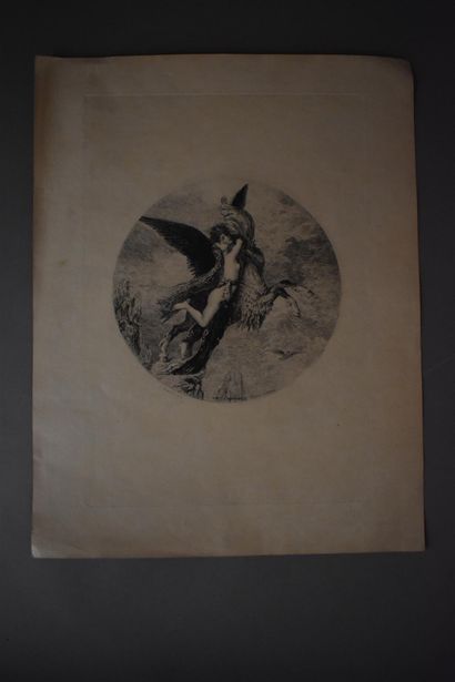  D'après Gustave MOREAU (1826-1898)

La Chimère, 1890

Gravure.

D. 16 cm Gazette Drouot