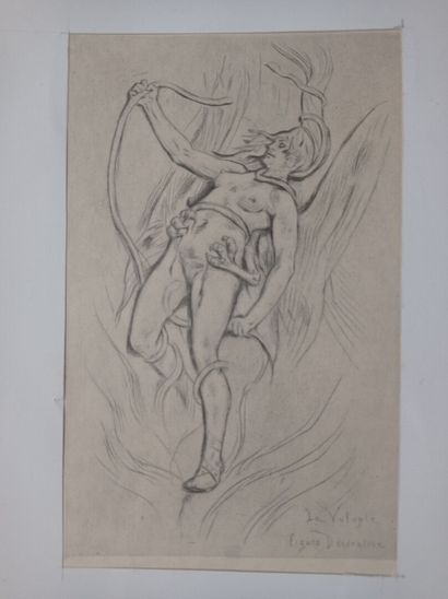 null D'APRES FELICIEN ROPS

Tête de vieille Anversoise, aquatinte ou verni mou, 35...