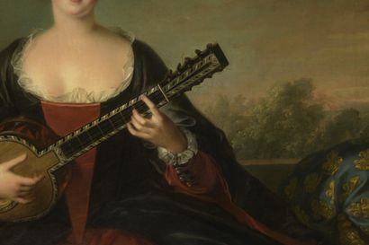  Jean-Marc NATTIER (Paris 1685 - 1766) 
Presumed portrait of Mademoiselle de Beaujolais...
