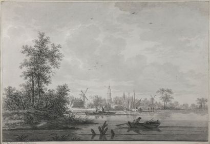 Nicolaas WICART (Utrecht 1748-1815) 
Boatmen...