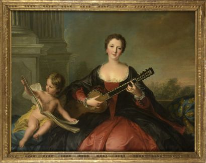 Jean-Marc NATTIER (Paris 1685 - 1766) 
Portrait présumé de Mademoiselle de Beaujolais...