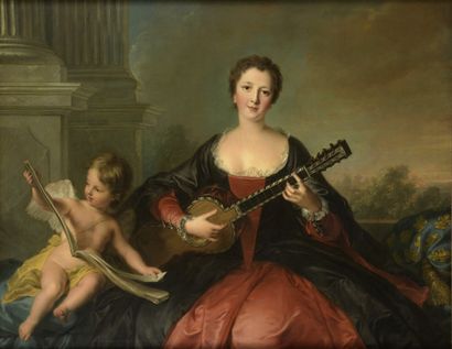  Jean-Marc NATTIER (Paris 1685 - 1766) 
Portrait présumé de Mademoiselle de Beaujolais...