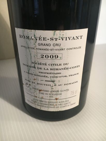 null 1 bouteille Romanée Saint Vivant Grand cru - Domaine de la Romanée Conti 2009

Etiquette...