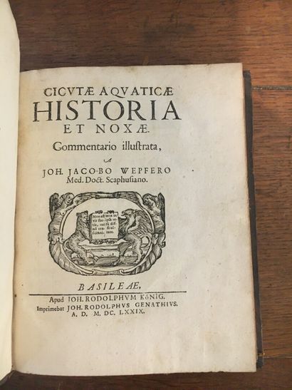 null Ensemble de onze livres des XVII, XVIIIe et XIXe siècle comprenant 

- Cicutae...
