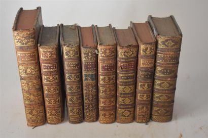 Ensemble de neuf livres du XVIIIe siècle...