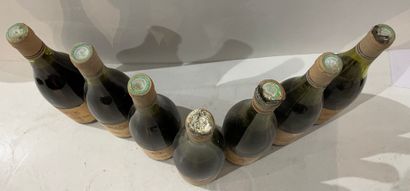 null 
7 bouteilles CHÂTEAUNEUF DU PAPE - Domaine de CABRIERES 1971. En l'état. 




Niveau...