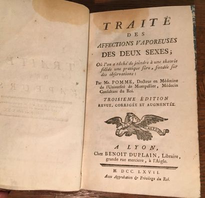 null Set of nine books of the eighteenth century comprising various treatises of...