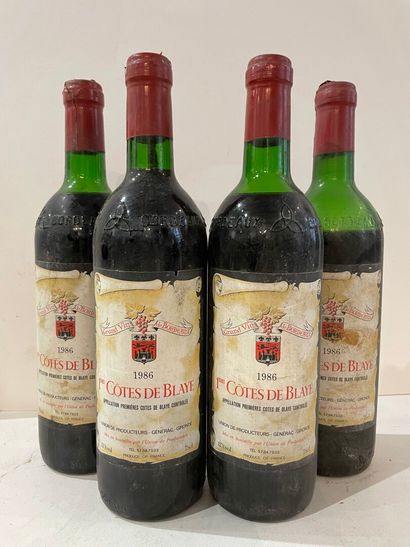 null 4 bouteilles 1ères CÔTES de BLAYE 1986 - Mise Neg.

Etiquettes légèrement tâchées....