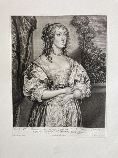 d'après Anton VAN DYCK. after Anton VAN DYCK. Portrait of Geneviève d'Urfé duchesse...