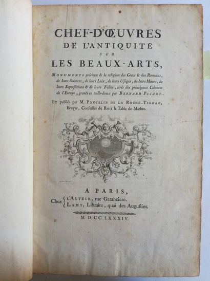 PONCELIN DE LA ROCHE-TILHAC (Jean-Charles). Chefs-d'oeuvre de l'Antiquité sur les...