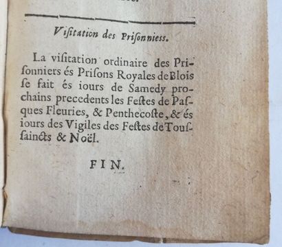 [Coutume. Blois. 1629]. COUSTUMES générales du pays et comté de Blois. [Coutume....