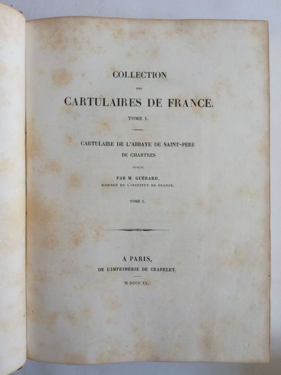 [Louis-Philippe]. GUÉRARD (Benjamin). Cartulaire de l'abbaye de Saint-Père de Chartres....