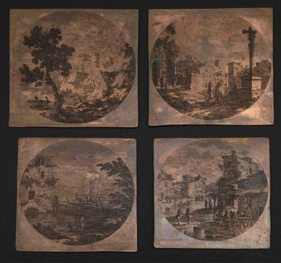 Gabriel PERELLE (1603-1677) Gabriel PERELLE (1603-1677)


6 copperplates of round...