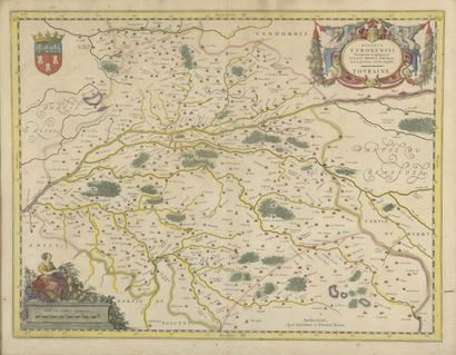 [Touraine]. [Carte]. Ducatus Turonensis, perlustratus et descriptus ab Isaaco Franco Touraine. Amsterdami, apud G. et I. Blaeuw [vers 1640].