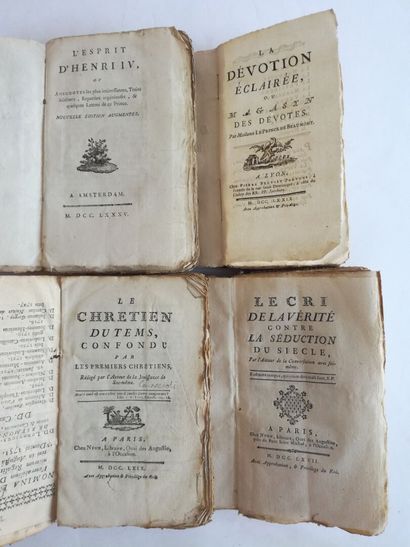 4 volumes [CARACCIOLI (Louis-Antoine de). The cry of truth against the seduction...