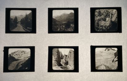 [Suisse]. [Montagne]. |Alpes]. Suite de trente plaques photographiques en verre [Suisse]....
